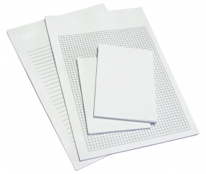 anteckningsblock med tryck