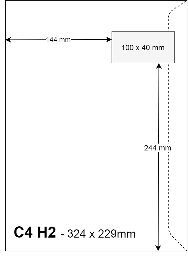 kuvert med tryck C4 H2