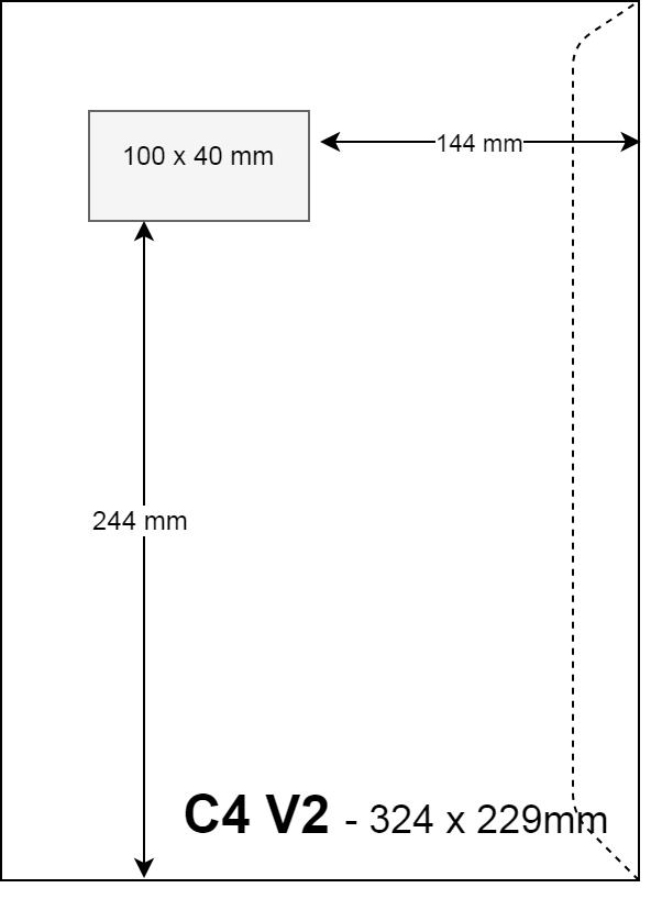 kuvert med tryck C4 V2