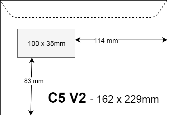 kuvert med tryck C5 V2